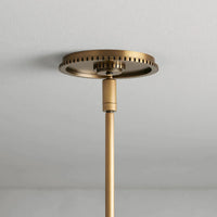 Wescott XL Globe Pendant with Rod Brass Milk
