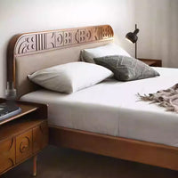 Wood Platform Bed with Headboard image 3
