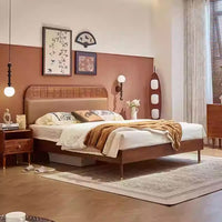 Wood Platform Bed with Headboard image 4