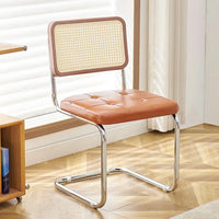 Modern Dining Chair - Rattan Furniture Comfy Accent Chair for Home & Kitchen