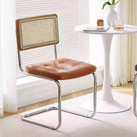 Modern Dining Chair - Rattan Furniture Comfy Accent Chair for Home & Kitchen