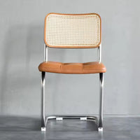 Modern Dining Chair - Rattan Furniture Comfy Accent Chair for Home & Kitchen