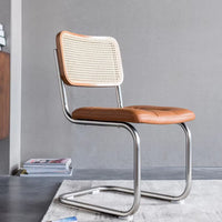 Modern Dining Chair - Rattan Furniture Comfy Accent Chair for Home & Kitchen